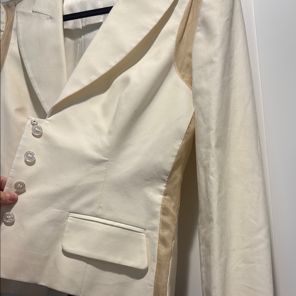 Alexander McQueen Cream Women's Blazer - Picture 3 of 10